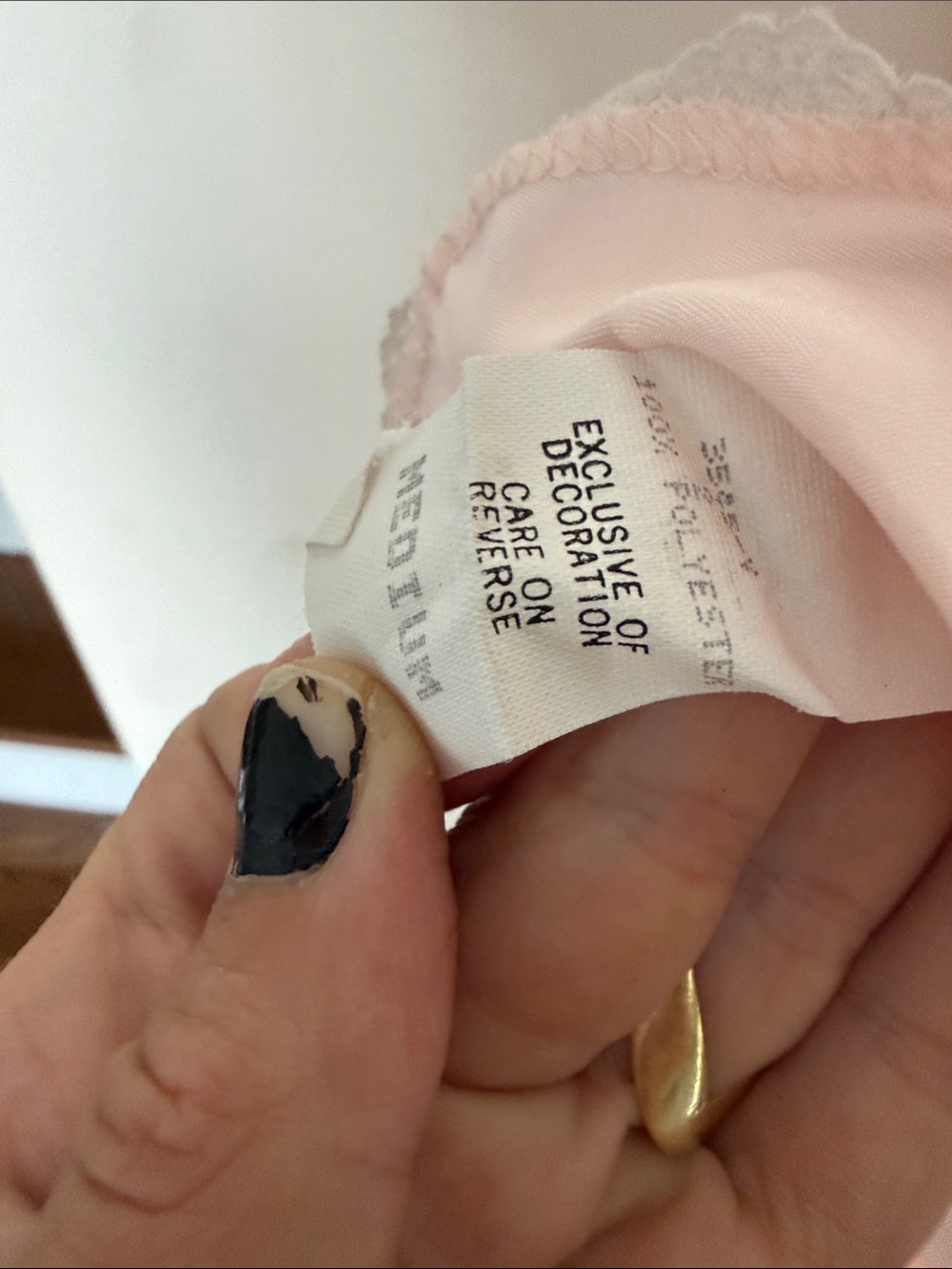 Vintage Pink Satin Lace-Trim Chemise Top - Picture 5 of 7